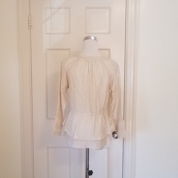 Rebecca Taylor Silk Longsleeve Blouse With Lace  2 - Picture 4 of 10